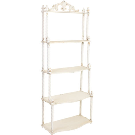 Estanteria de madera 5 baldas envejecido 78,5x39,5x193,5h cm
