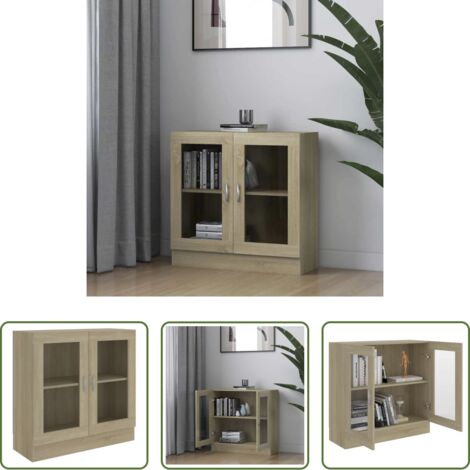 Estantería de madera -  Armario libros madera contrachapada color roble 82,5x30,5x80 cm