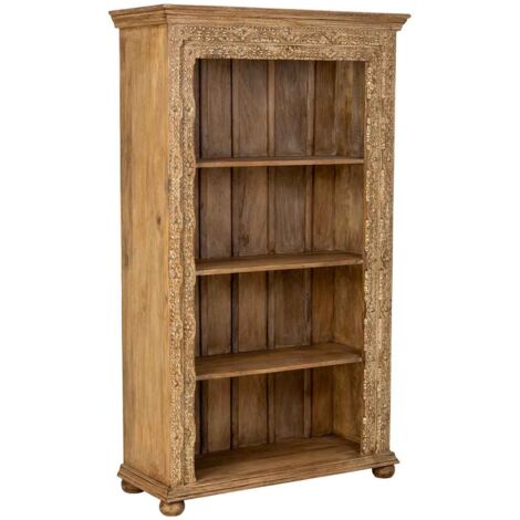 Estantería de Madera artesanal marrón con 4 baldas 106x43x180h cm