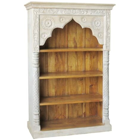Estantería de madera blanca 120x41x181