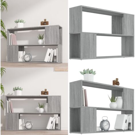 Estantería de madera contrachapada gris Sonoma 100x24x63 cm - Estantería para libros - Estantería decorativa