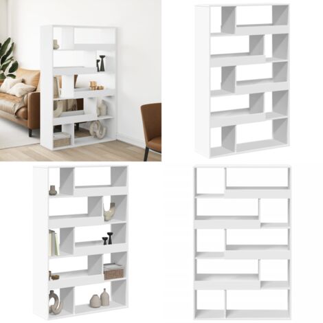 Estantería de madera de ingeniería blanca 100x33x156,5 cm - Estantería blanca - Estantería de ingeniería