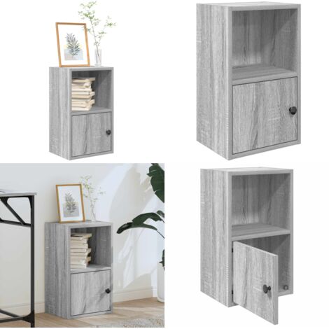 Estantería de madera de ingeniería gris sonoma 31x24x52 cm - Estantería gris - Estantería de libros