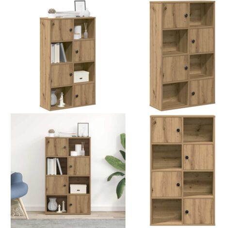 Estantería de madera de ingeniería roble artisan 60x24x101,5 cm - Estantería de libros - Estantería de madera de ingeniería