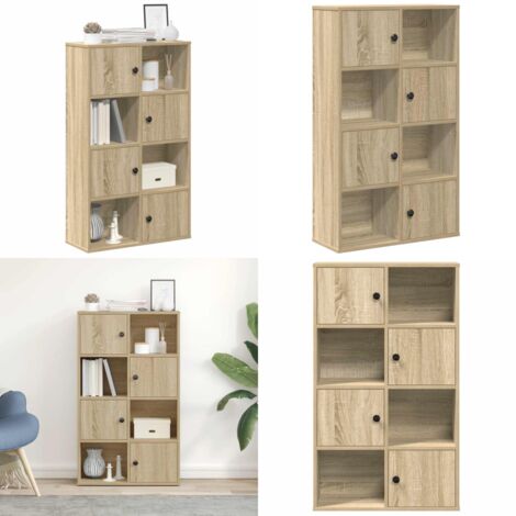Estantería de madera de ingeniería roble sonoma 60x24x101,5 cm - Estantería de libros - Estantería decorativa
