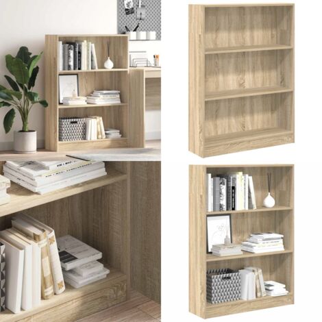 Estantería de madera de ingeniería roble Sonoma 80x24x109 cm - Almacenamiento - Estantería de madera de ingeniería