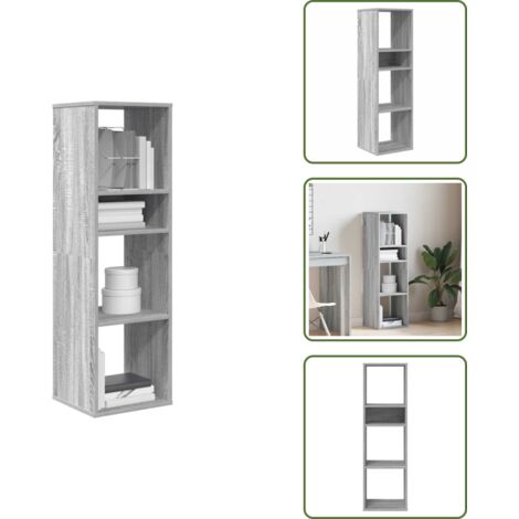 Estantería de madera de ingeniería - vidaXL Estantería madera de ingeniería color gris sonoma 34x31x112 cm - Estantería para coleccionables