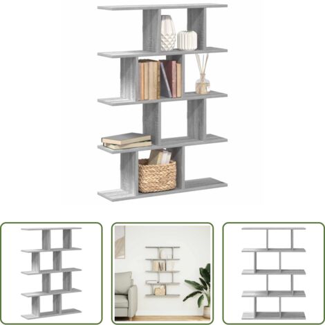 Estantería de madera -  Estante cubo de pared 12 compartimentos madera gris sonoma