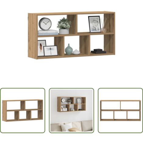 Estantería de madera -  Estante de pared madera ingeniería roble artisian 100x25x50 cm