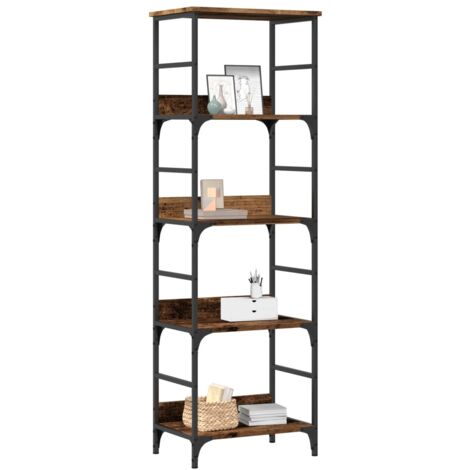 Estantería de madera ingeniería madera envejecida 50x33x153 cm