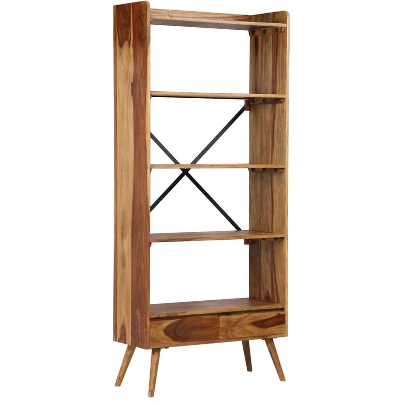 

Estantería de madera maciza de sheesham 75x30x170 cm