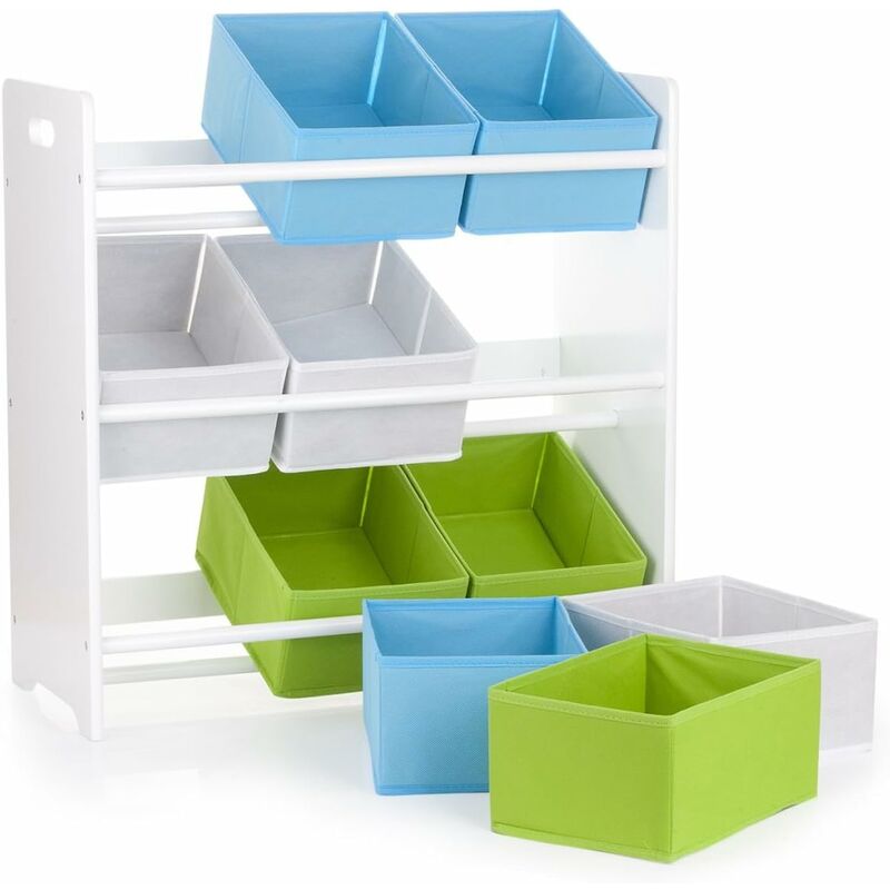 

Estantería de madera para niños con 9 contenedores - color blanco