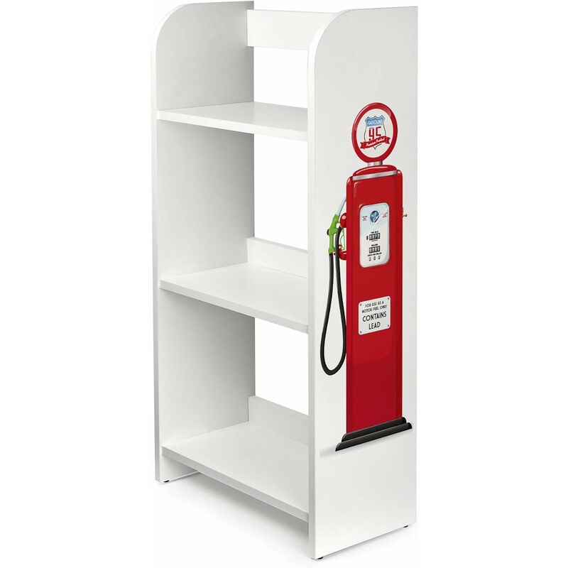 

Estantería de madera para niños con tres estantes - Gasolinera