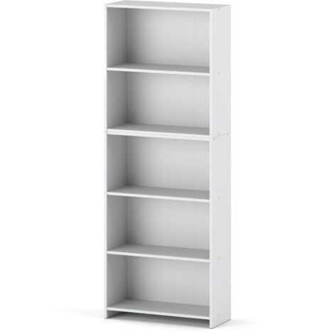 Estantería de oficina blanca 70 CM con 5 estantes Carpetas Toys Loft