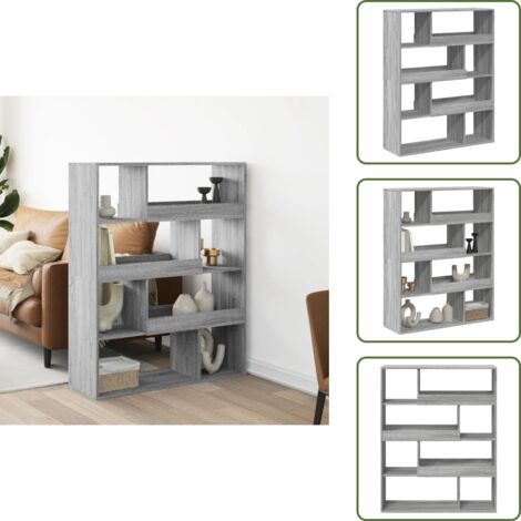 Estantería de oficina - vidaXL Separador de ambientes madera gris Sonoma 100x33x125,5 cm - Estantería para libros
