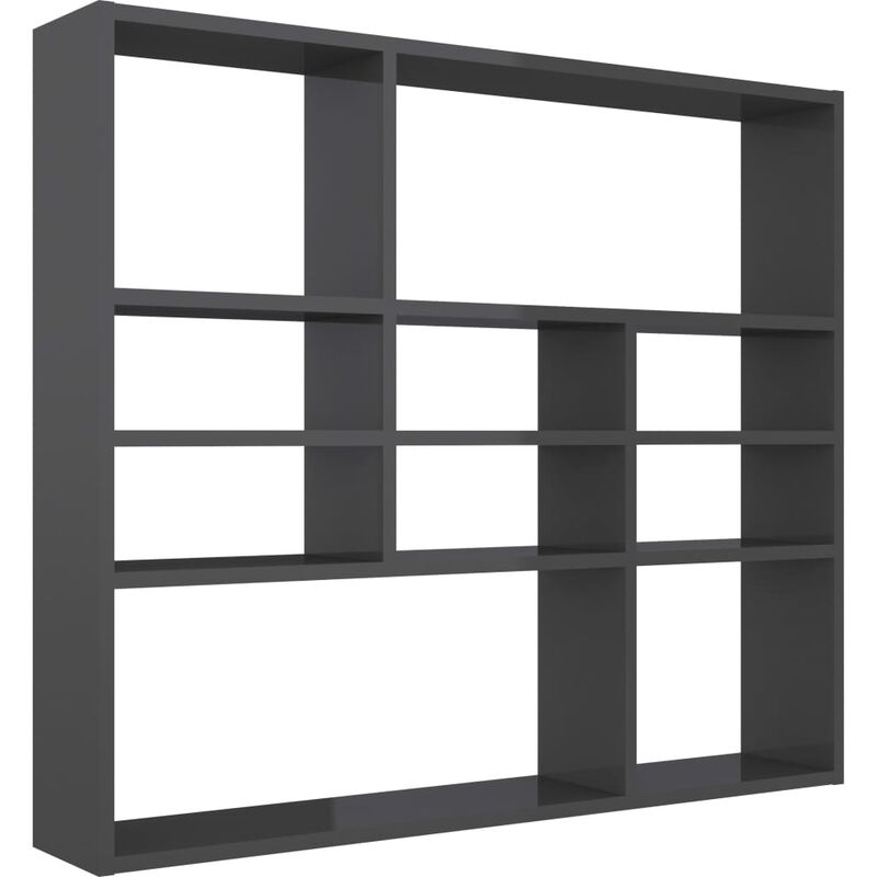 

vidaXL Estantería de Pared Aglomerado 90x16x78 cm Gris Brillante - Gris