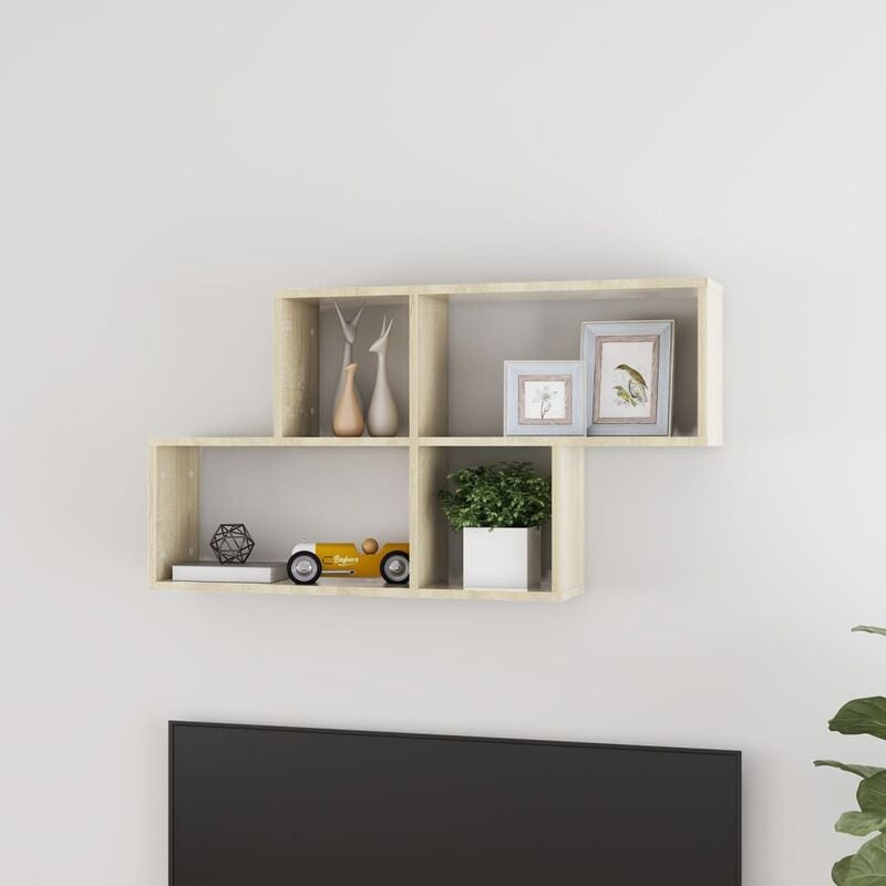 

Estantería de pared aglomerado color roble Sonoma 100x18x53 cm
