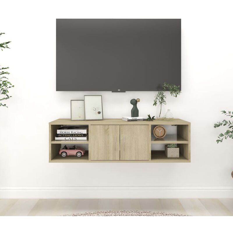 

Estantería de pared aglomerado color roble Sonoma 102x30x29 cm