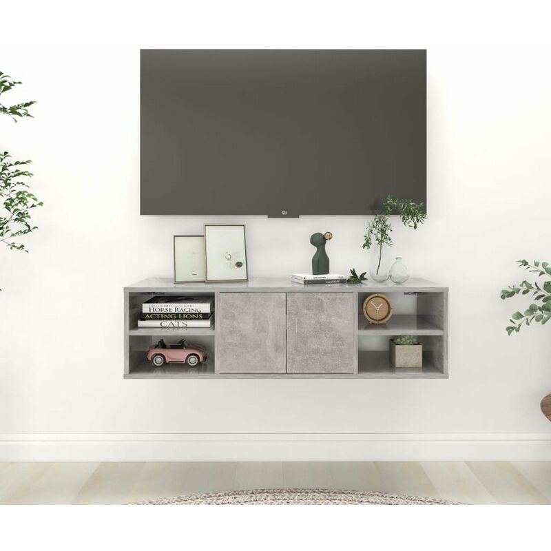 

Estanteria de pared aglomerado gris hormigon 102x30x29 cm