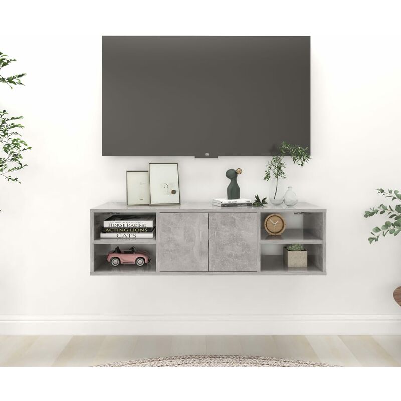 

Estantería de pared aglomerado gris hormigón 102x30x29 cm