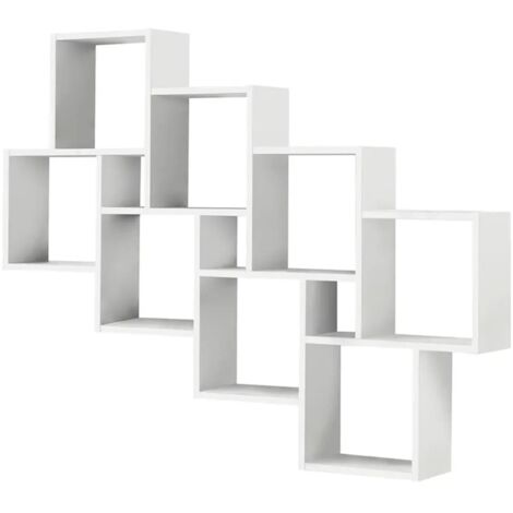 Estantería de Pared con 11 Compartimentos Balda Estante Soporte Multicolor