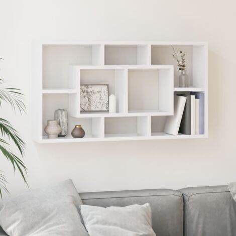 Estantería de pared con 8 compartimentos  brillante