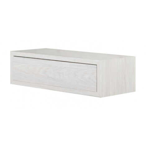 Estantería de pared con cajón entrada salón despacho Lego - Shabby Blanco