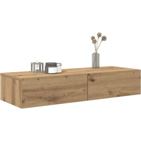 Estantería de pared con cajones madera de contrachapada