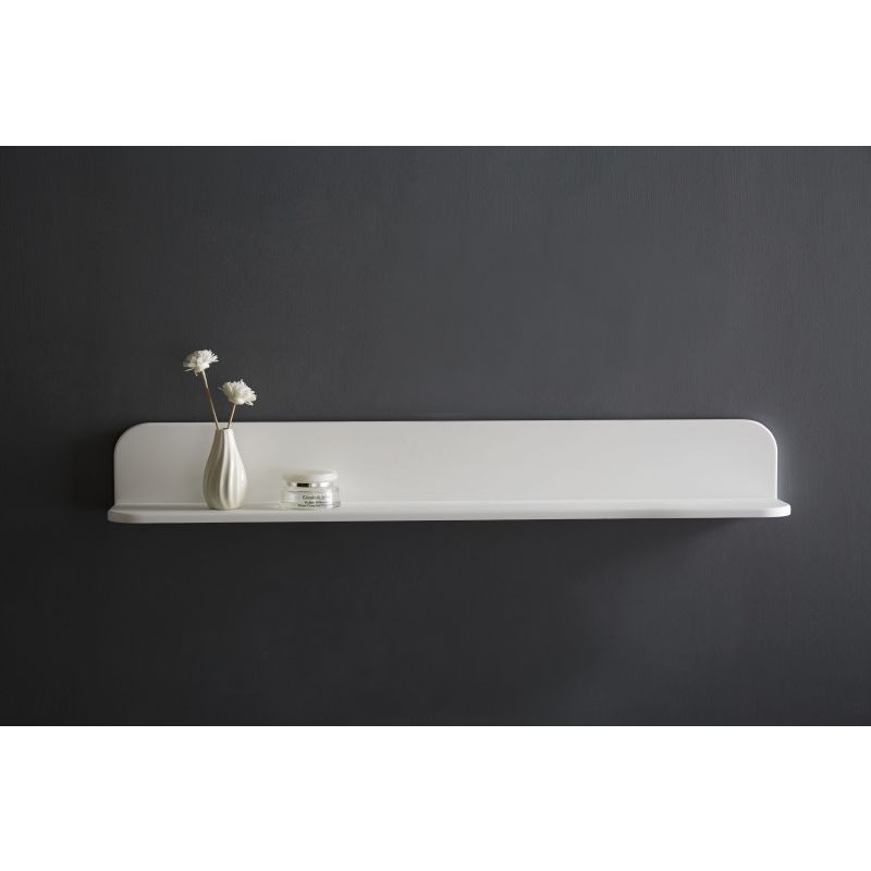 Estantería de pared de baño de resina mineral PB4202 - 90 x 12 x 12 cm