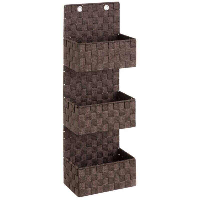

Estantería de pared de metal marrón de 72x25x15 cm