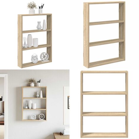 Estantería de pared madera ingeniería roble Sonoma 43x9x60 cm - Estantería de madera - Estantería de roble