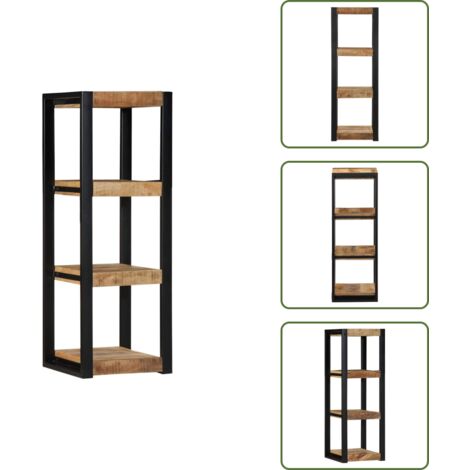 Estantería de pared para casa - vidaXL Estante de pared madera maciza de mango 35x35x100 cm - Estantería de pared decorativa