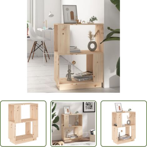 Estantería de pino -  Estantería/divisor de espacios madera maciza pino 51x25x70 cm