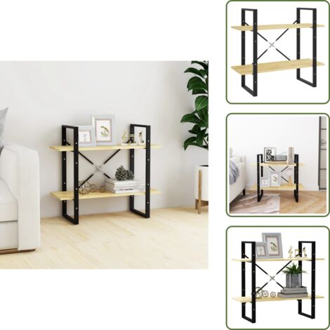 Estantería de pino - vidaXL Estantería de 2 niveles madera maciza de pino 80x30x70 cm - Estantería de 2 niveles