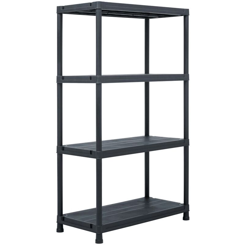 

Happyshopping - Estanteria de plastico 200 kg 80x40x138 cm negro