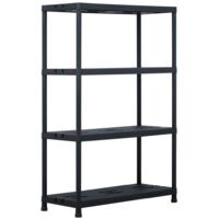 recibidor para Dormitorio 100 x 30 x 85 cm Metal Negro y Madera de Caucho 2 Estantes Soporta 30 kg sal/ón Estanter/ía de Lado LIFA LIVING Estanter/ía de pie Lateral