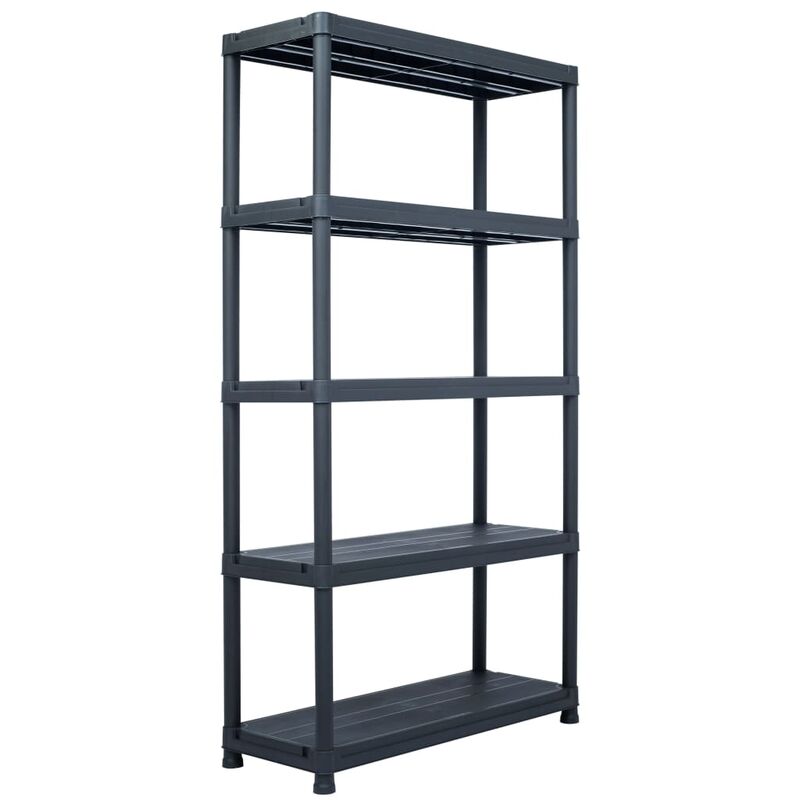 

Rogal Home&Deco Estantería de plástico 250 kg 80x40x180 cm negro