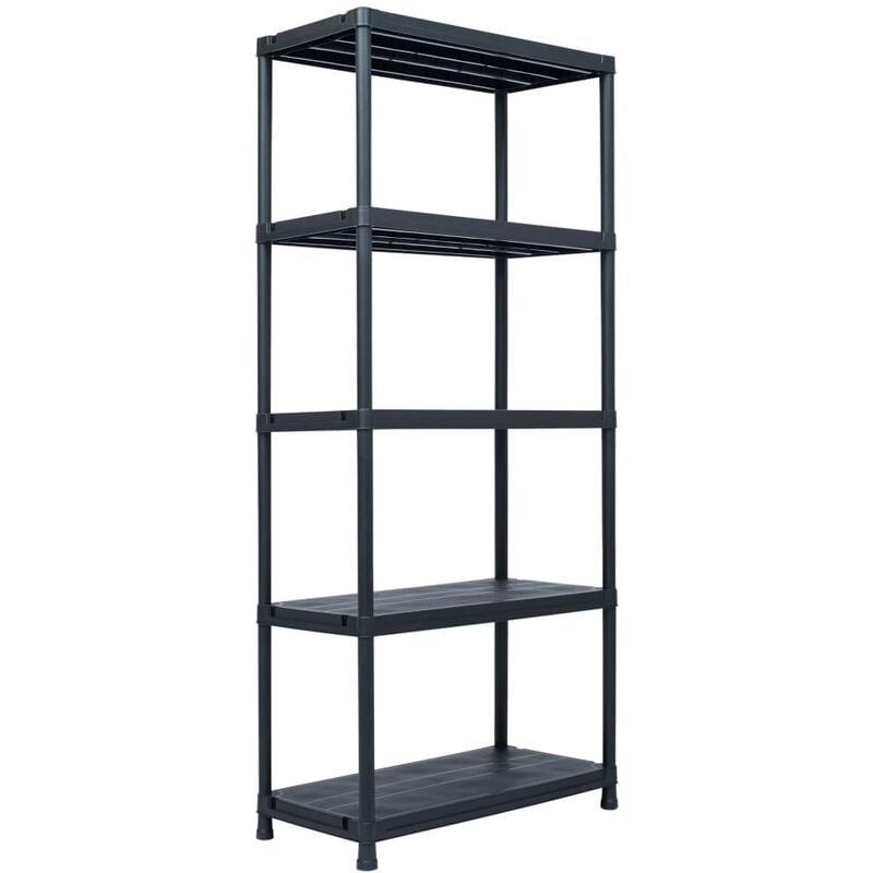 

Estanteria de plastico 500 kg 90x60x180 cm negro