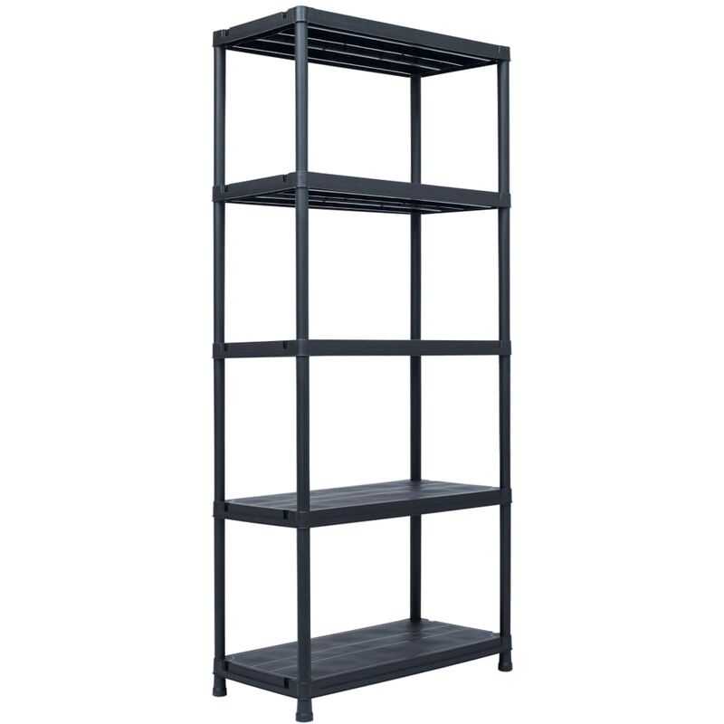 

Bh Design - Estantería de plástico 500 kg 90x60x180 cm negro