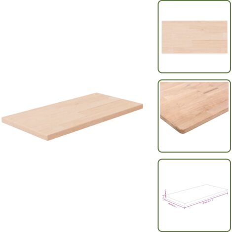 Estantería de roble macizo - vidaXL Tabla de estantería madera maciza roble sin tratar 40x20x1,5 cm - Estante de madera natural
