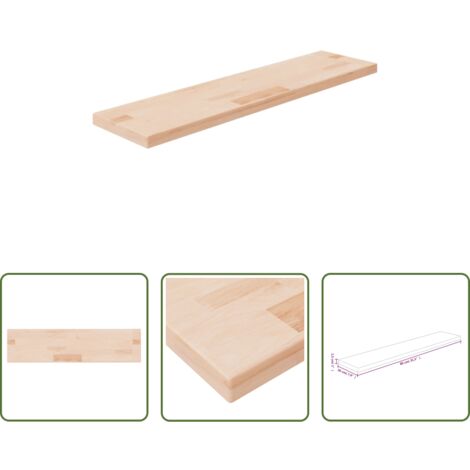 Estantería de roble -  Tabla de estantería madera maciza roble sin tratar 80x20x2,5 cm