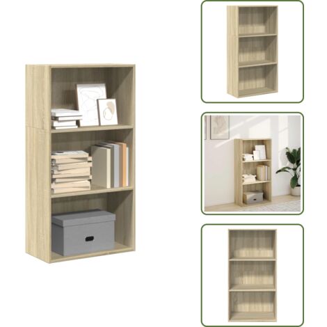 Estantería de roble - vidaXL Estantería de madera de ingeniería roble Sonoma 60x30x114 cm - Estantería para libros