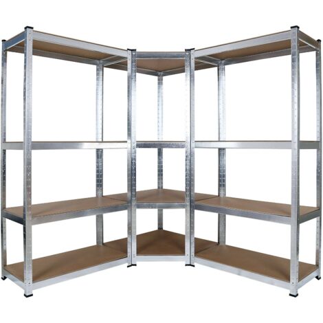 Estantería de taller pesada, estantes enchufables, armario esquinero de 160 cm, kit de bodega 160002707
