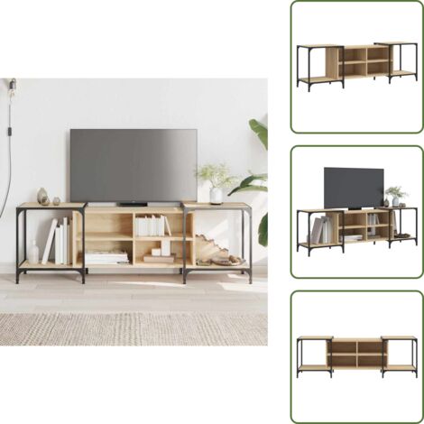 Estantería de TV - vidaXL Mueble de TV madera de ingeniería roble Sonoma 153x37x50 cm - Muebles decorativos