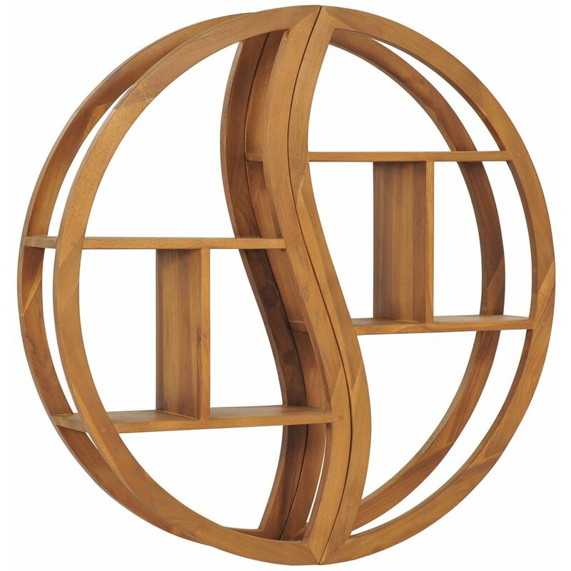 

Happyshopping - Estanteria de Yin Yang madera maciza de teca 100x20x100 cm