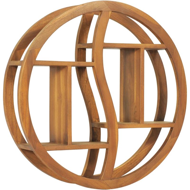 

vidaXL Madera Maciza de Teca Estantería de Yin Yang 60x15x60 cm - Marrón