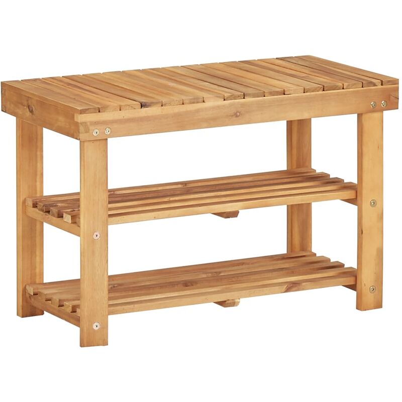 

Estantería de zapatos de madera maciza de acacia 70x32x46 cm