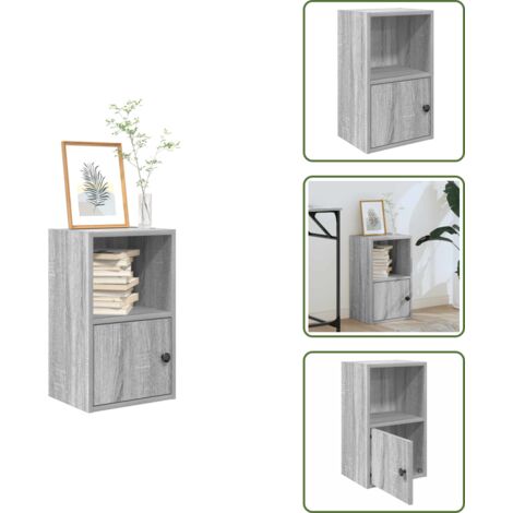 Estantería decorativa - vidaXL Estantería de madera de ingeniería gris sonoma 31x24x52 cm - Estantería de almacenamiento