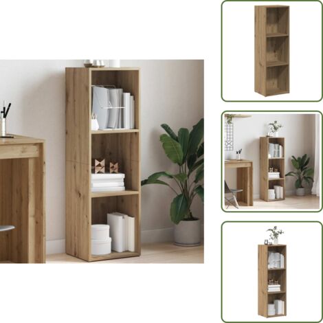 Estantería decorativa - vidaXL Estantería de madera ingeniería roble artisan 36x30x114 cm - Estantería de roble