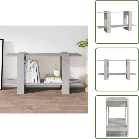 Estantería decorativa - vidaXL Estantería madera contrachapada gris hormigón 100x30x51 cm - Estantería de contrachapado